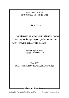 Nghiên cứu thành phần loài nấm đông trùng hạ thảo tại 