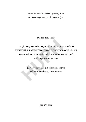 Nghiên Cứu Rối Loạn Cơ Xương Chi Trên Ở Nhân Viên Văn