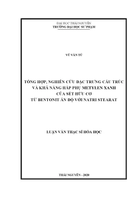 Nghiên Cứu Khả Năng Hấp Phụ Metylen Xanh Của Sét Hữu Cơ