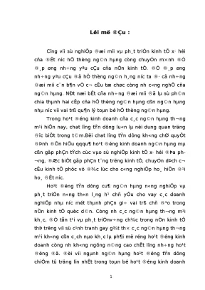 Nâng cao chất lượng tín dụng trong ngân hàng nông nghiệp 