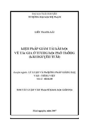 Giảm tải bài học về tác gia Nguyễn Trãi cho học sinh