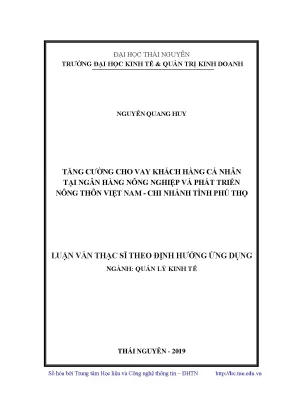 Giải Pháp Tăng Cường Cho Vay Khách Hàng Cá Nhân Tại