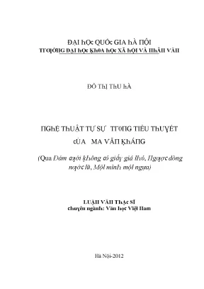 Nghiên Cứu Về Tự Sự Trong Văn Học Xã Hội Nhân Văn