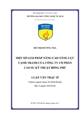 Giải Pháp Nâng Cao Năng Lực Cạnh Tranh Cho Công Ty Cổ