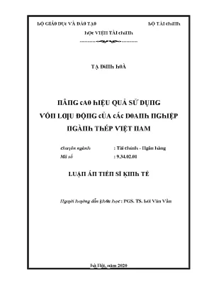 Hiệu Quả Sử Dụng Vốn Lưu Động Trong Tài Chính Việt Nam