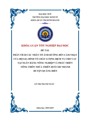 Phân Tích Các Nhân Tố Ảnh Hưởng Đến Cảm Nhận Chất Lượng