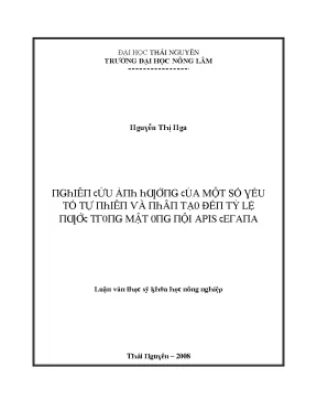 Nghiên Cứu Về Các Yếu Tố Tự Nhiên Ảnh Hưởng Đến Tỷ Lệ 