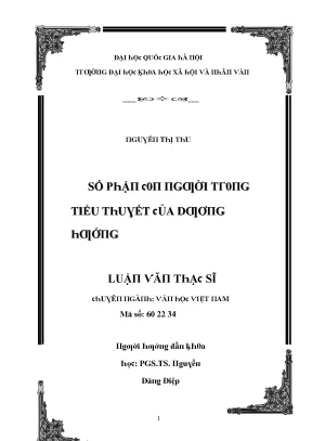 Nghiên Cứu Về Số Phận Con Người Trong Luận Văn Xã Hội 