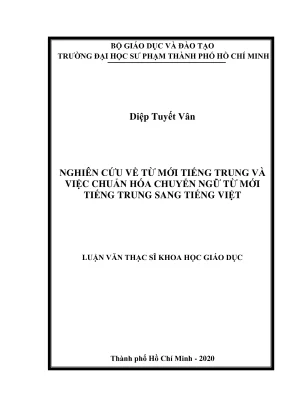 Nghiên Cứu Về Từ Mới Tiếng Trung và Chuẩn Hóa Chuyển Ngữ
