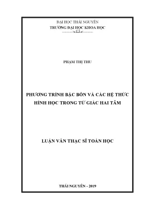 Nghiên Cứu Phương Trình Bậc Bốn và Hệ Thức Hình Học