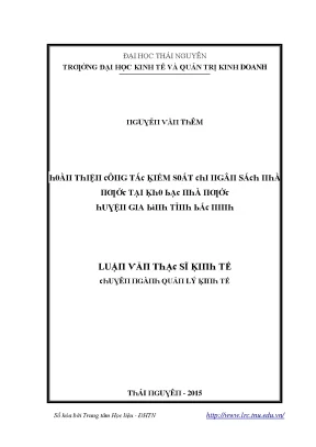 Cải tiến kiểm soát chi ngân sách nhà nước tại Kho bạc