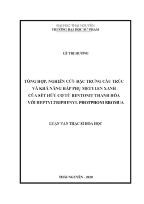 Nghiên Cứu Khả Năng Hấp Phụ Metylen Xanh Của Sét Hữu Cơ