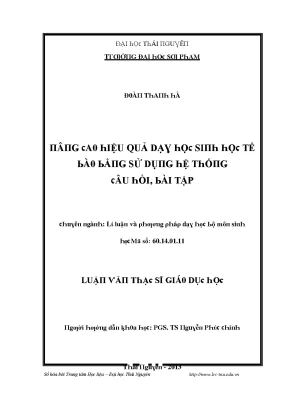 Hiệu Quả Dạy Học Tại Đại Học Thái Nguyên