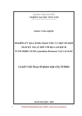 Nghiên cứu kỹ thuật đối với địa lan tại Lai Châu