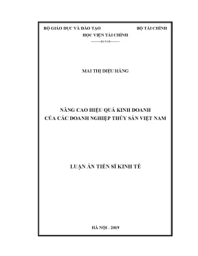 Nâng Cao Hiệu Quả Kinh Doanh Cho Doanh Nghiệp Thủy Sản