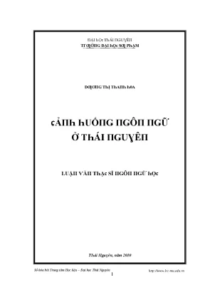 Đại học Thái Nguyên: Nghiên cứu về Địa lý và Văn hóa Dân