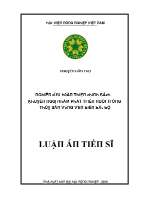 Nghiên Cứu Về Tình Hình Phát Triển Nông Nghiệp Việt Nam 2016