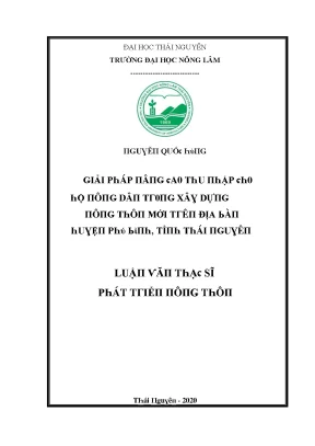 Nghiên Cứu Tình Hình Phát Triển Nông Lâm Tại Thái Nguyên