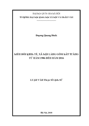 Biến Đổi Kinh Tế và Xã Hội Tại Việt Nam (1986-2016)