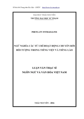 Nghiên cứu ngữ nghĩa từ chỉ hoạt động chuyển rời đối 