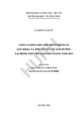 Nâng Cao Chất Lượng Ghi Chép Hồ Sơ Bệnh Án Sản Khoa Tại