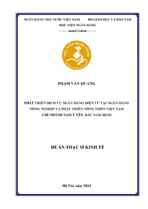 Phát Triển Dịch Vụ Ngân Hàng Điện Tử Tại Agribank Nam Ý Yên