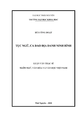 Tục Ngữ, Ca Dao và Địa Danh Ninh Bình: Khám Phá Văn Hóa