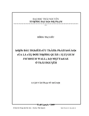 Nghiên cứu thành phần hóa học của lá cây đoen tướng quân