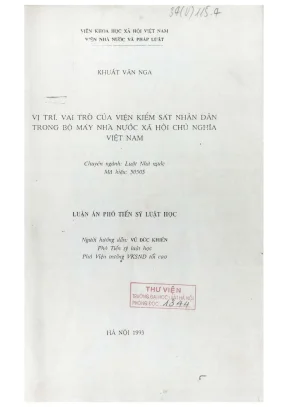 Vai Trò Của Viện Kiểm Sát Nhân Dân Trong Bộ Máy Nhà Nước 