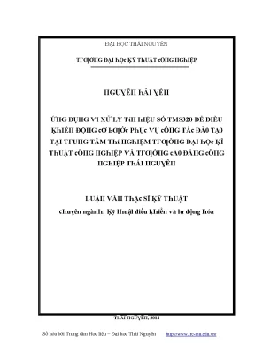 Hướng Dẫn Sử Dụng TMS320 Để Điều Khiển Động Cơ Hiệu Quả