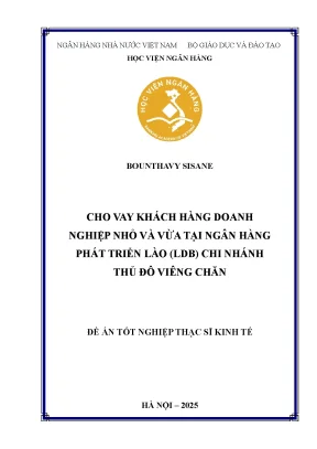 Cho Vay Doanh Nghiệp Nhỏ và Vừa Tại Ngân Hàng Phát Triển Lào