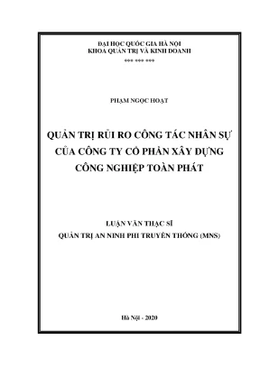 Quản Trị Rủi Ro Nhân Sự Tại Công Ty Cổ Phần Xây Dựng 