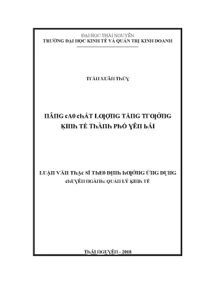 Đại Học Kinh Tế và Quản Trị Kinh Doanh Thái Nguyên: