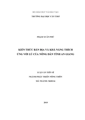 Khả Năng Thích Ứng Với Lũ Của Nông Dân An Giang: Nghiên