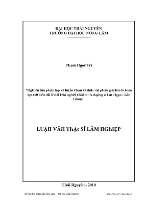 Nghiên cứu hiệu quả lắp đặt và sử dụng hệ thống vi sinh