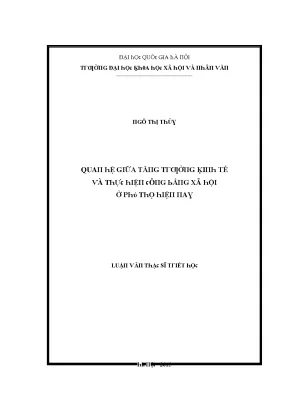 Nghiên Cứu Về Mối Quan Hệ Giữa Tăng Trưởng Kinh Tế Và
