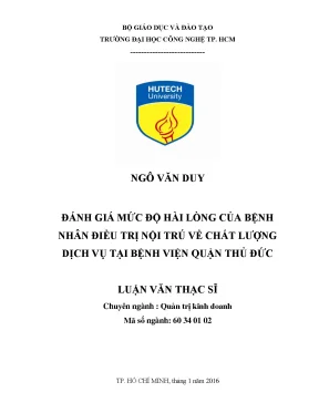 Đánh Giá Mức Độ Hài Lòng Của Bệnh Nhân Tại Bệnh Viện