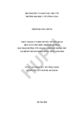 Yếu Tố Ảnh Hưởng Đến Tuân Thủ Điều Trị Đái Tháo Đường