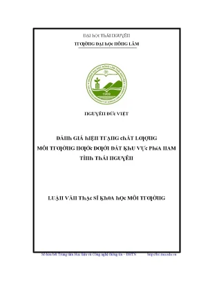 Đại học Thái Nguyên: Chương trình đào tạo môi trường và
