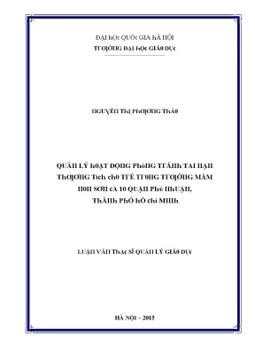 Quản lý phòng tránh tai nạn thương tích cho trẻ mầm non