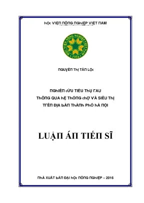 Nghiên Cứu Tiêu Thụ Rau Thông Qua Hệ Thống Siêu Thị Tại