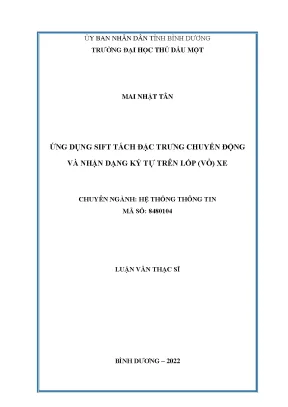 Ứng Dụng SIFT Trong Nhận Dạng Ký Tự Trên Lốp Xe