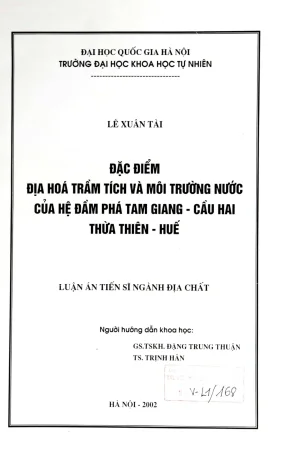 Nghiên cứu Đặc điểm Địa hóa Trầm tích và Môi trường Nước