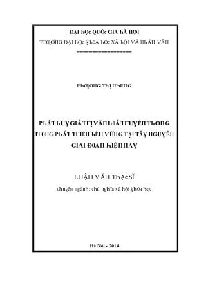 Nghiên Cứu Về Giá Trị Văn Hóa Xã Hội Tại Đại Học Quốc