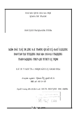 Tối Ưu Hóa Chất Lượng Dịch Vụ TQM