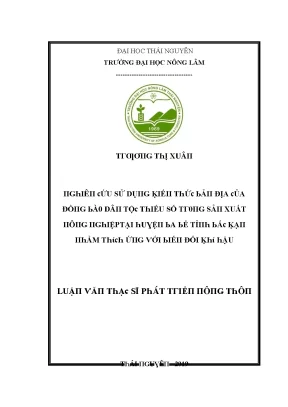 Nghiên Cứu Sử Dụng Kiến Thức Địa Lý Tại Trường Đại Học