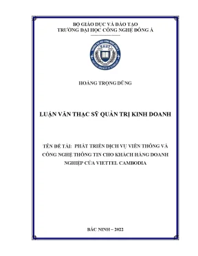 Phát Triển Dịch Vụ Viễn Thông và Công Nghệ Thông Tin cho