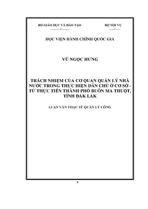 Trách Nhiệm Của Cơ Quan Quản Lý Nhà Nước Trong Thực Hiện