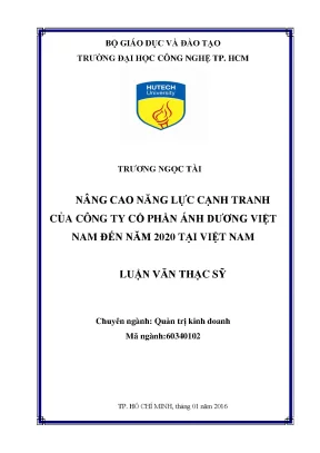 Nâng Cao Năng Lực Cạnh Tranh Của Công Ty Cổ Phần Ánh