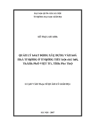 Quản Lý Hoạt Động Xây Dựng Vận Hóa Phà Tại Trường Tiểu